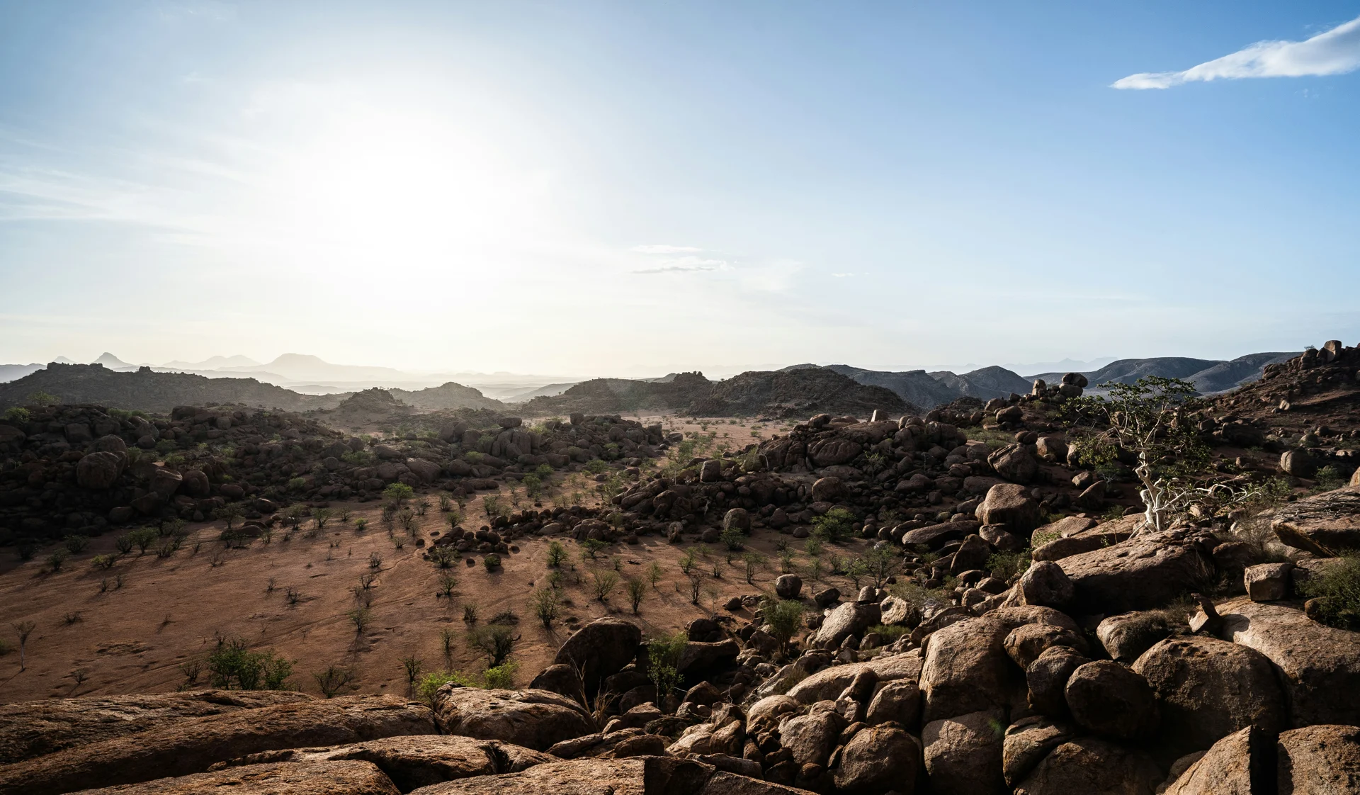 Namibia’s rugged rocky landscape
